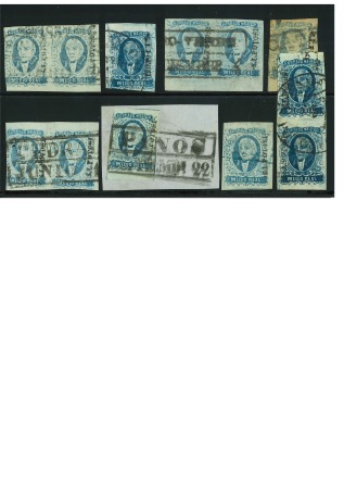 Stamp of Mexico » 1856-61 "Hidalgo" Issues 1856 San Luis Potosí ½ Real Blue group