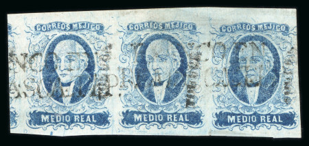 Stamp of Mexico » 1856-61 "Hidalgo" Issues 1856 Toluca ½ Real Blue group