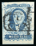 Stamp of Mexico » 1856-61 "Hidalgo" Issues 1856 Tulancingo ½ Real Blue group