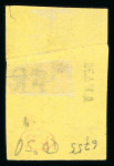 Stamp of Mexico » 1861 "Hidalgo" Second Issue 1861 Apam Otumba 4 Reales Black/Yellow pair and single