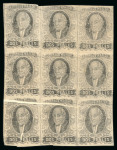 Stamp of Mexico » 1861 "Hidalgo" Second Issue 1861 Various Districts collection of natural paper folds