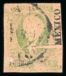 Stamp of Mexico » 1861 "Hidalgo" Second Issue 1861 Various Districts collection of natural paper folds