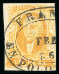 Stamp of Mexico » 1856-61 "Hidalgo" Issues 1856 Polotitlán 1 Real Yellow no overprint direct shipment
