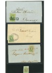 Stamp of Mexico » 1856-61 "Hidalgo" Issues 1856 Chihuahua Parral and Chihuahua  2r Green first plate group of two covers