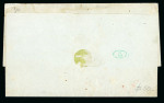 Stamp of Mexico » 1856-61 "Hidalgo" Issues 1856 Chihuahua Rosales 4 Reales Red bisect on cover