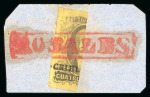 Stamp of Mexico » 1861 "Hidalgo" Second Issue 1861 Chihuahua ½ Real Brown - 4 Reales Black/ Yellow group