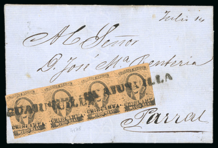 Stamp of Mexico » 1861 "Hidalgo" Second Issue 1861 Chihuahua ½ Real - 4 Reales four covers group