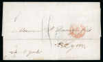 Stamp of Mexico » Stampless Mail and "Sellos Negros" Pre-Stamp Transatlantic two covers group