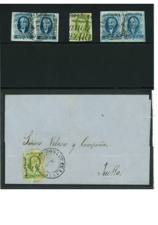 Stamp of Mexico » 1856-61 "Hidalgo" Issues 1856 Cuernavaca ½ Real and 2 Reales group