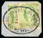 Stamp of Mexico » 1856-61 "Hidalgo" Issues 1856 Lagos, Guadalajara Split Combinations on piece group