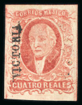 Stamp of Mexico » 1856-61 "Hidalgo" Issues 1856 Victoria 4 Real Red Mint