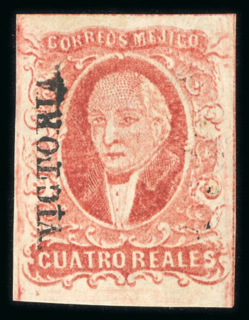 Stamp of Mexico » 1856-61 "Hidalgo" Issues 1856 Victoria 4 Real Red Mint