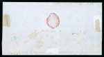 Stamp of Mexico » 1856-61 "Hidalgo" Issues 1856 Puebla 8 Reales Lilac Quadrisect on cover