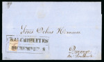Stamp of Mexico » 1856-61 "Hidalgo" Issues 1856 Zacatecas small towns 8 Reales Lilac Quadrisects group
