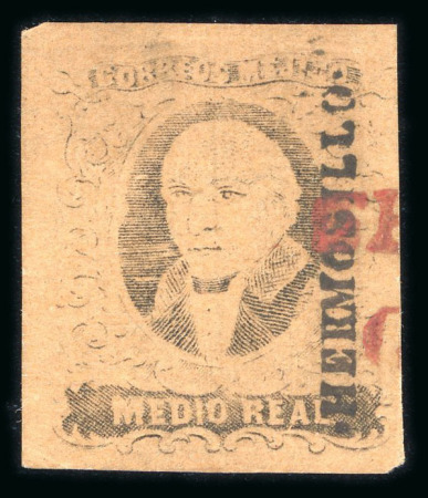 Stamp of Mexico » 1861 "Hidalgo" Second Issue 1861 Hermosillo Guaymas ½ Real Brown