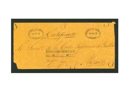 Stamp of Mexico » Stampless Mail and "Sellos Negros" 1867 Sellos Negros Group