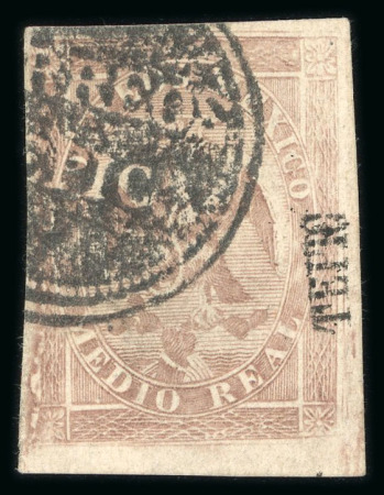Stamp of Mexico » 1864 "Eagle" Issue 1864 Guadalajara-Tepic ½ Real Brown Eagle 1st  Period