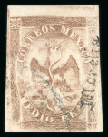 Stamp of Mexico » 1864 "Eagle" Issue 1864 Morelia ½ Real Brown Eagle 1st  Period unused