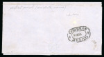 Stamp of Mexico » 1864 "Eagle" Issue 1864 Zacatecas/ San Luis Potosí 1 Real Ultramarine Eagle 1st Period No District Name on cover