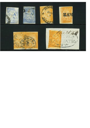 Stamp of Mexico » 1864 "Eagle" Issue 1864 Various Districts 1 Real Ultra- 2r Orange Eagles 1st  Period No District Name group