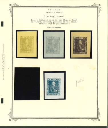 Stamp of Mexico » Later Issues 1930’s Kosel Essays group