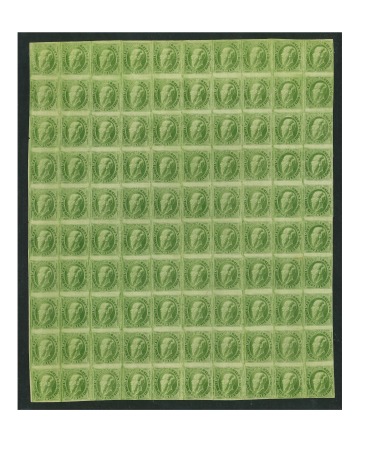 Stamp of Mexico » 1866 "Maximilian" Issue 1866- 1867 not overprinted Reminders 13c- 50c Maximilians Engraved full sheet of 100 group of three