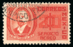 Stamp of Mexico » Airmails 1936 20c Madero Secretaria de Hacienda Watermark Used