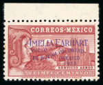 Stamp of Mexico » Airmails 1935 20c Lake Amelia Earhart Airmail Mint