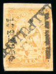 Stamp of Mexico » 1864 "Eagle" Issue 1864 Tlalpujahua 2 Reales Yellow #134-1864 Eagle 2nd Period