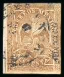 Stamp of Mexico » 1864 "Eagle" Issue 1866 Mexico District 3c Brown Eagle 72-1866 used