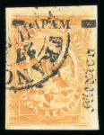 Stamp of Mexico » 1864 "Eagle" Issue 1864 Apam 1 Real Ultra and 2r Orange Eagles 1st Period group