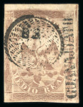 Stamp of Mexico » 1864 "Eagle" Issue 1865 Guanajuato Silao ½ Real Brown Eagle 1st Period