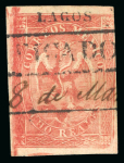 Stamp of Mexico » 1864 "Eagle" Issue 1864 Lagos 8 Reales Red Eagle 1st Period