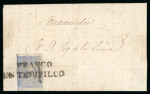 Stamp of Mexico » 1864 "Eagle" Issue 1864 Toluca Tejupilco 1 Real Ultra Eagle 1st Period on cover