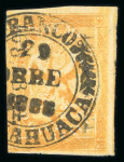 Stamp of Mexico » 1864 "Eagle" Issue 1864 Ixtlahuaca 2 Reales Orange #168-1864 Eagle 2nd Period