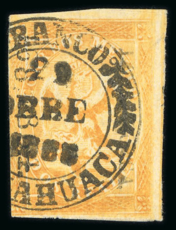 Stamp of Mexico » 1864 "Eagle" Issue 1864 Ixtlahuaca 2 Reales Orange #168-1864 Eagle 2nd Period