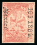Stamp of Mexico » 1864 "Eagle" Issue 1864 Mexico District 8 Reales Red #165-1864 Eagle 2nd Period unused from small consignment,
