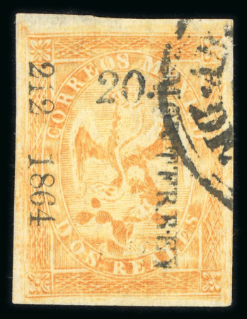 Stamp of Mexico » 1864 "Eagle" Issue 1864 Monterrey 1 Real- 2 Reales Eagles 2nd – 4th Period group