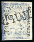 Stamp of Mexico » 1864 "Eagle" Issue 1864 Soyaniquilpan 1 Real Ultra #184-1864 Eagle 3rd Period