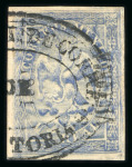 Stamp of Mexico » 1864 "Eagle" Issue 1864 Victoria 1 Real Blue #221-1864 Eagle 3rd Period