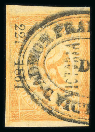 Stamp of Mexico » 1864 "Eagle" Issue 1864 Victoria 2 Reales Orange #221-1864 Eagle 3rd Period