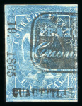 Stamp of Mexico » 1864 "Eagle" Issue 1865 Cuautitlán 1 Real Blue #19-1865 Eagle 4th Period.