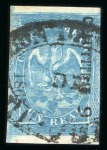Stamp of Mexico » 1864 "Eagle" Issue 1865 Cuautitlán Tlalnepantla 1 Real Blue #19-1865 sub 9 Eagle 4th Period