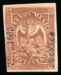 Stamp of Mexico » 1864 "Eagle" Issue 1865 Mexico District 3c Brown Eagle 71-1865