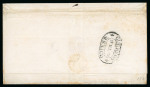 Stamp of Mexico » 1864 "Eagle" Issue 1866 Jalapa 4 Reales Green #8-1866 Eagle 5th Period on cover