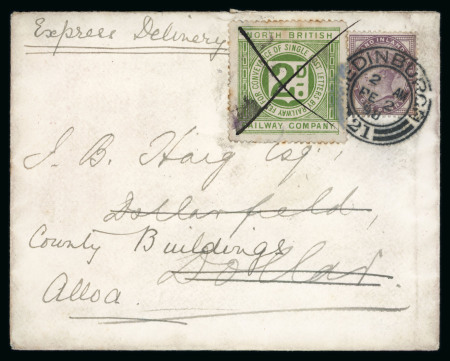 Stamp of Great Britain » Collections 1898-1940s, RAILWAY STAMPS: Three covers and four unused