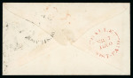 Stamp of Ceylon 1857-59, group of nine covers with 1d blue imperf. frankings from the Dawson correspondence sent at the local rate