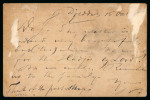 Stamp of Saudi Arabia » Turkish Post Offices » Jeddah 1885 (Oct 15) 20 para postcard cancelled Jeddah bilingual cds In blue