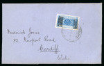 Stamp of Saudi Arabia » Hejaz » 1924-1925 Overprint & Surcharged Issues 1925 Cover from Jeddah to Wales bearing 2pia blue,