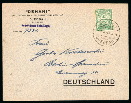 Stamp of Saudi Arabia » 1926-1932 Hejaz & Nejd 1930 Letter from Jeddah to Berlin, franked by 3 1/2g